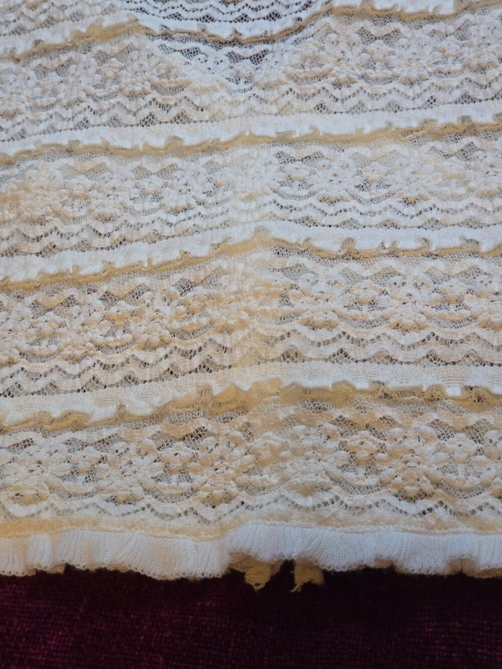 STUNNING CREAM LACE STRETCHY MAXI WITH MATCHING LACE CARDIGAN SMALL - Picture 4 of 14